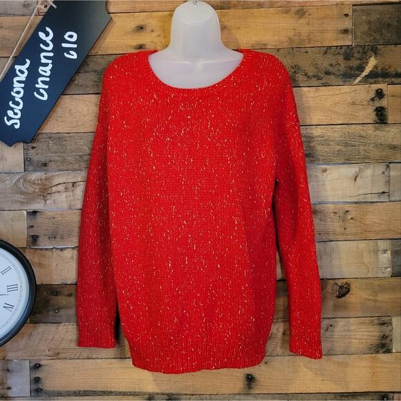 American Eagle women's vintage boyfriend red knitted sweater size medium - Picture 1 of 10